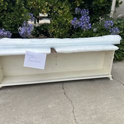 FREE Display Case. White Wooden With Glass Shelves & Doors 