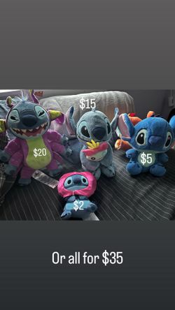 Stitch plushies