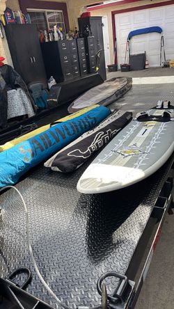 Paddle board and sail works equipment