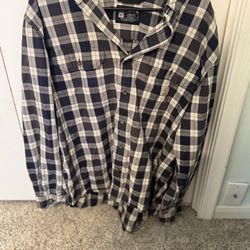 Carhartt Men's Size L Plaid Button-Up Shirt Loose Fit Long Sleeve