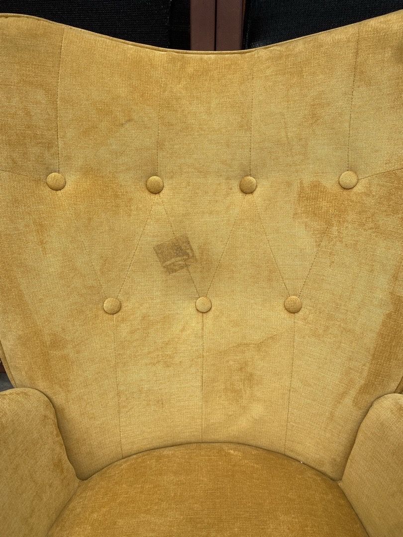 New Mustard yellow wingback accent chair