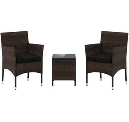 3-Piece Outdoor Wicker Bistro Set