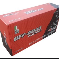 Suzuki, D-Rz SM 400  NEW! R Tech plastic kit include some extra Things , hand protectors, and Yoshimura Graphic 