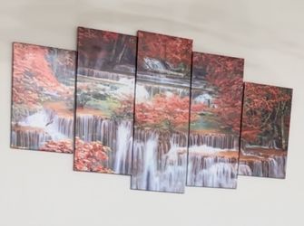 Canvas Panel Waterfall Painting $25 OBO