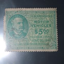 1946 Motor Vehicle Tax Stamp