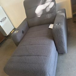 75” L, Electric Lounge Chair with Adjustable Backrest, Wireless Charging and Cup Holder, Armchair for Living Room Bedroom Apartment, Dark Gray