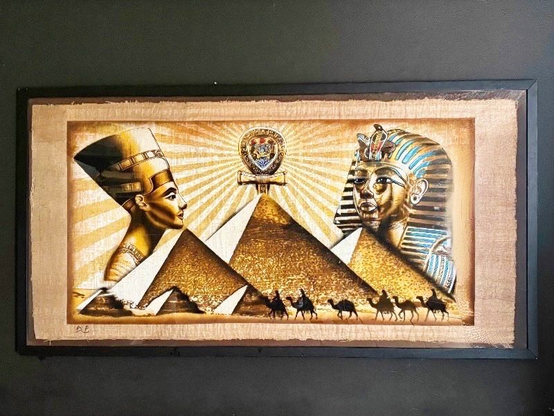 🔥 Large Egyptian Wall Art – 42” x 80” – Glows in the Dark
