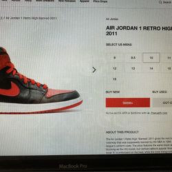 Nike JORDAN 1 BANNED (2011)