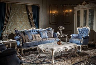 Handmade Baroque Living Room Set — Prestige 7180 Solid Wood