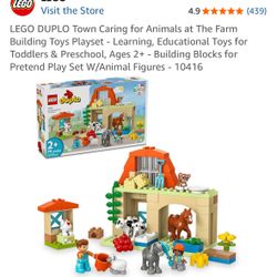 LEGO DUPLO Town Caring for Animals at The Farm Building Toys Playset - Learning, Educational Toys for Toddlers & Preschool, Ages 2+ - Building Blocks 