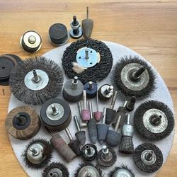 Rotary Tool Accessory Set - Wire Brushes, Grinding Stones, and Sanding Wheels