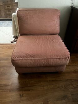 Pink Armless Accent Chair