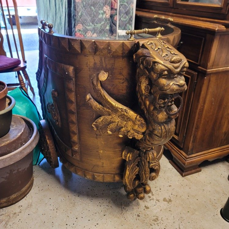 Antique Roman Chariot Bar Cart