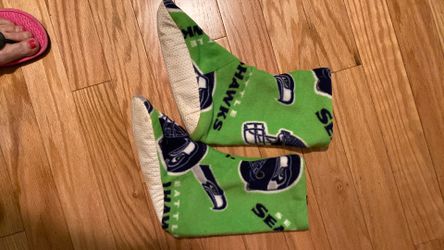 Seahawks long ankle slippers