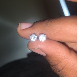 Diamond Earrings Silver 