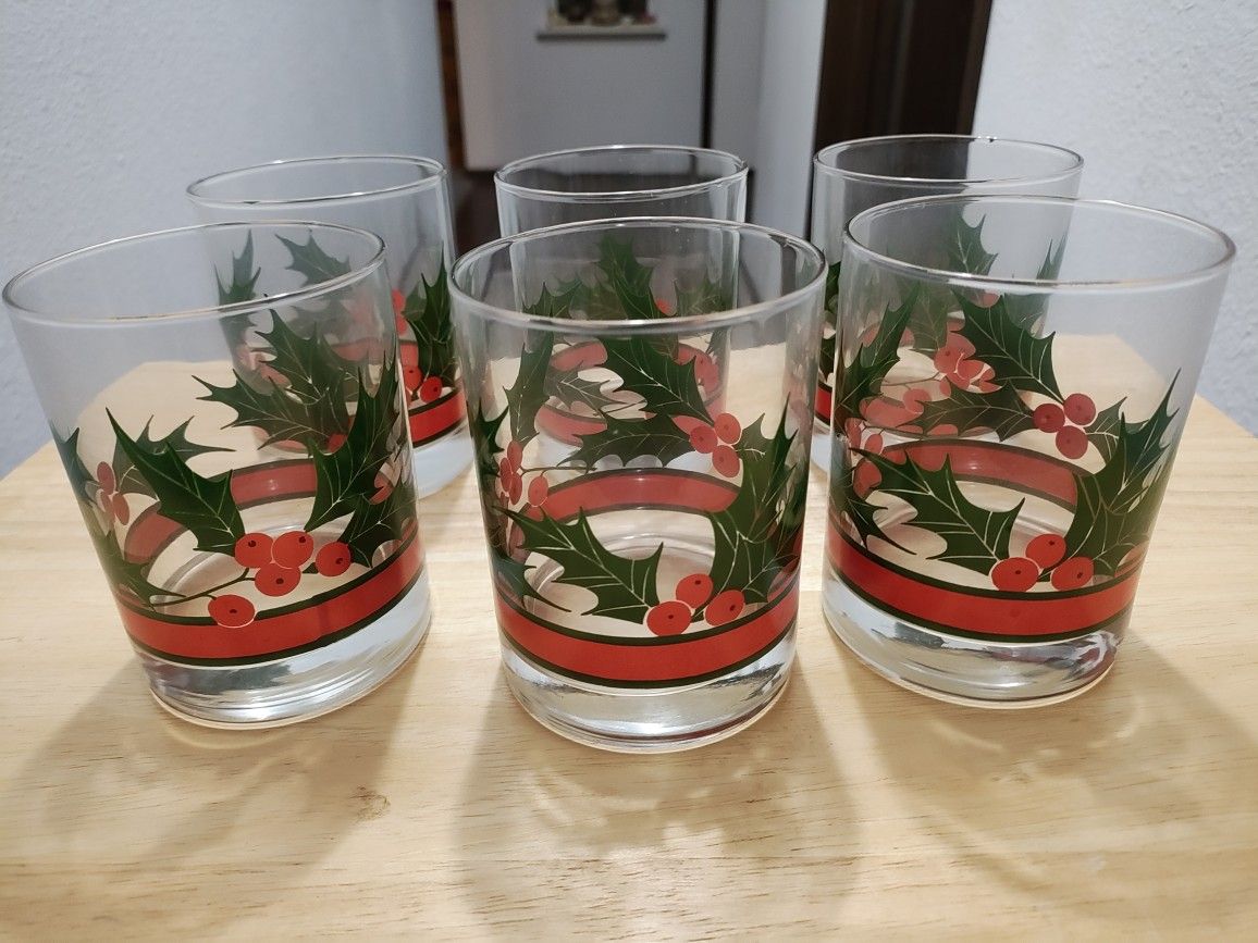 Vintage Xmas Glasses