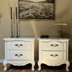 White Refurnish Nightstands