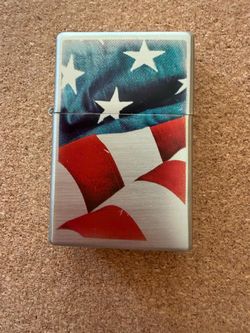 Vintage Commonwealth Brands American Flag Pocket Lighter - Unfired