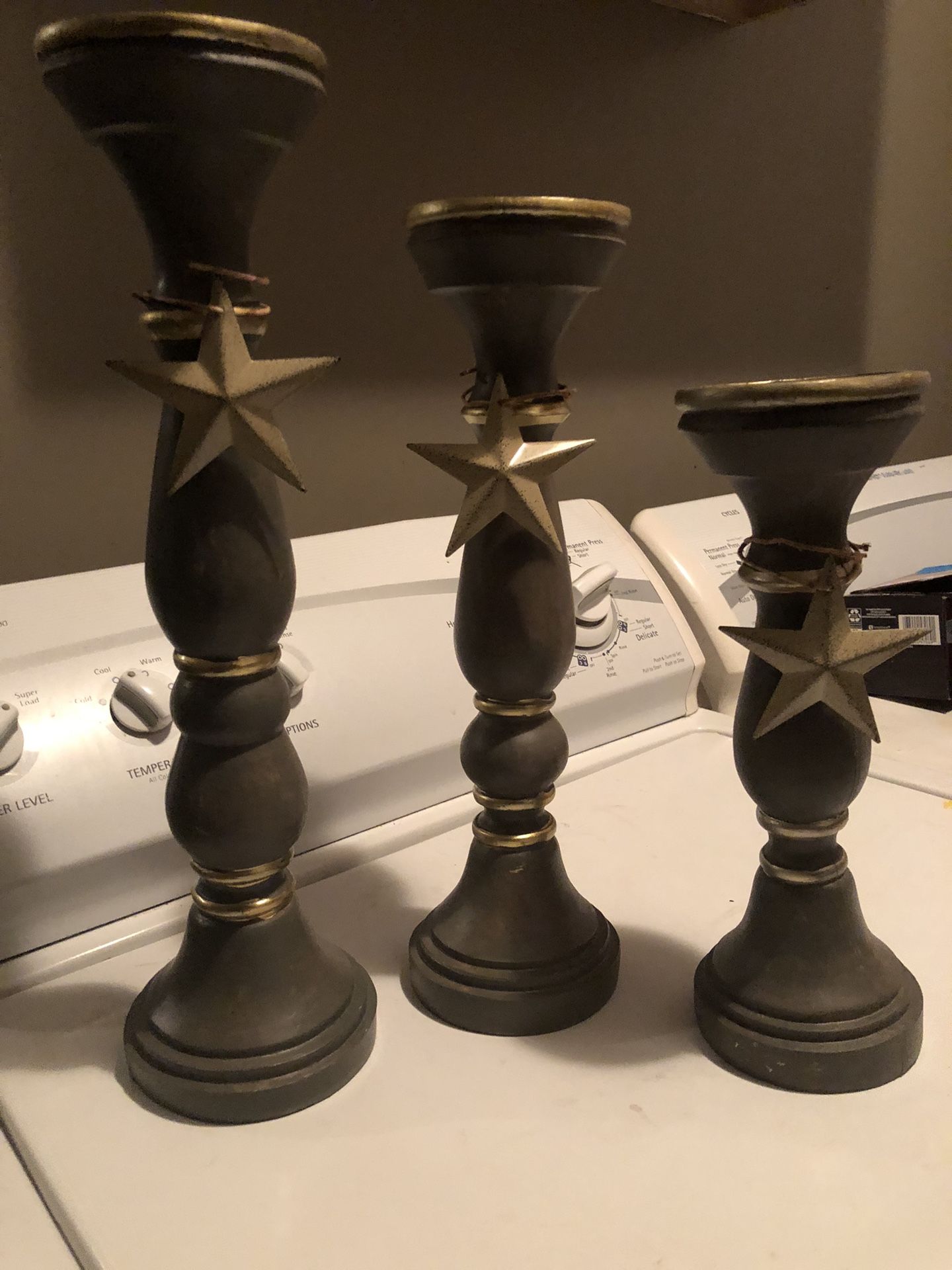 Beautiful Semi primitive Candle Sticks 