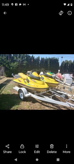 SEADOO XP800CC RUNNING PRICE IS EACH SKI NO TRAILER BOTH HAVE REBUILT CARBS AND TITLES NO TRAILER