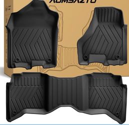 Floor Mats Fit for 2019-2025 2026 Ram 2500/3500 Crew Cab (Only 1st Row Bucket or Bench Seats): AOMSAZTO All Weather TPE Waterproof Floor Liners Front