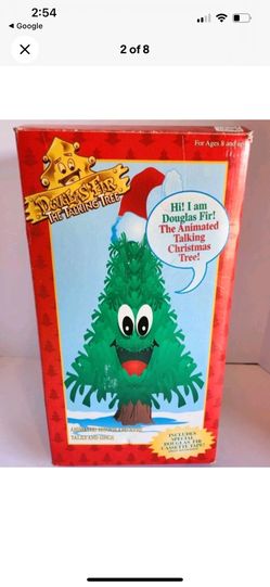Vintage 1996 Douglas Fir The Talking Tree Animated Christmas Tree tested WORKS!