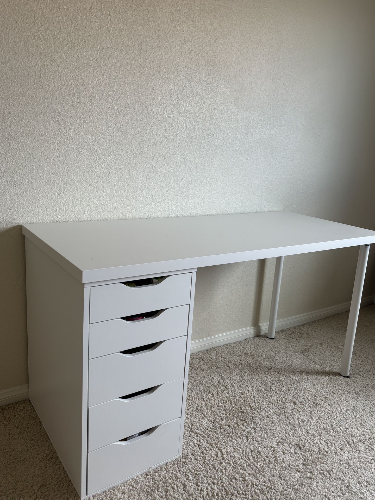 LAGKAPTEN / ALEX Desk, white, 47 1/4x23 5/8 "