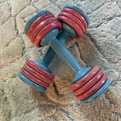 Vintage Healthways "Hollywood Glamour Belles" dumbbell Workout Set 
