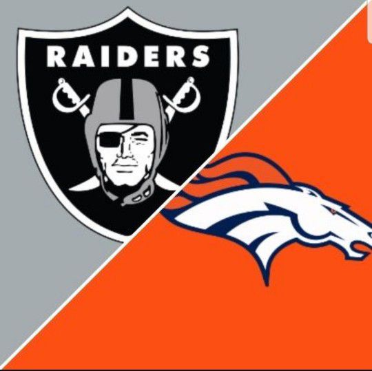 Amazing Raiders  Vs. Broncos Tickets 6 Rows from The Field! 12/26/21