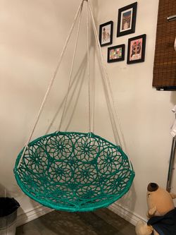 Green hammock style swing chair