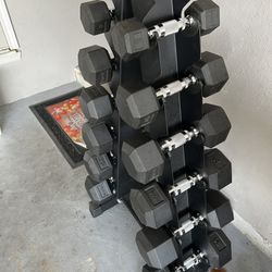 Inspire  dumbbell set  With  Rack 