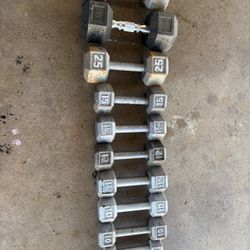 205 Pounds Dumbbells And Barbells