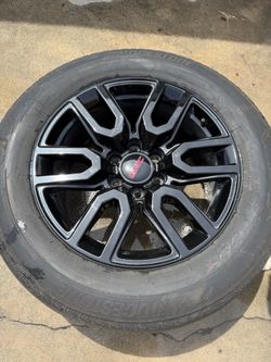 20” Gloss Black GMC Rims w/33” Bridgestone Tires