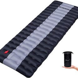 Inflating Camping Pads Thick 4.7 Inch Lightweight Camping Sleeping Pad Ultralight,Compact, Waterproof PVC Inflatable Mat for Tent, Hiking and Backpack