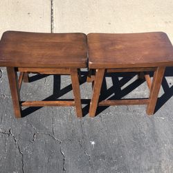 Very Good Condition Two Hardwood Chairs 