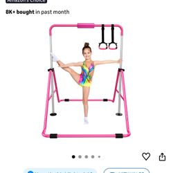 Adjustable Gymnastics Bar - Pink 