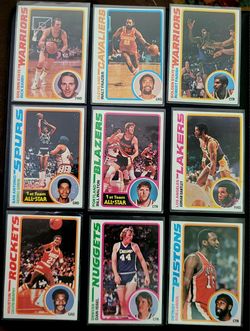 1978 Topps Basketball 9 HOF Card Lot