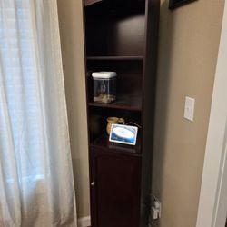 Tall Narrow Book Shelf With Storage 