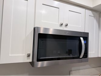 Microwave and stove