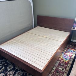 Queen Size Hidden Storage Bed Frame, High Quality Wood