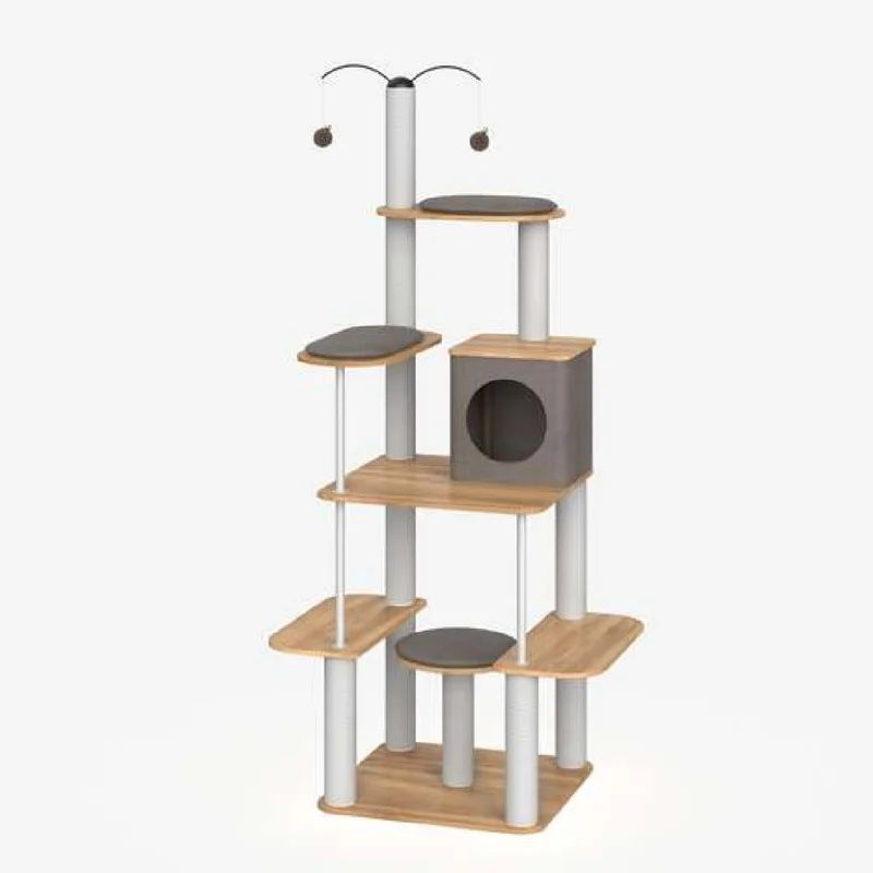 65.74” Cat Tree, Cat Tower, Pet Condo (Can Build Into 2 Trees)