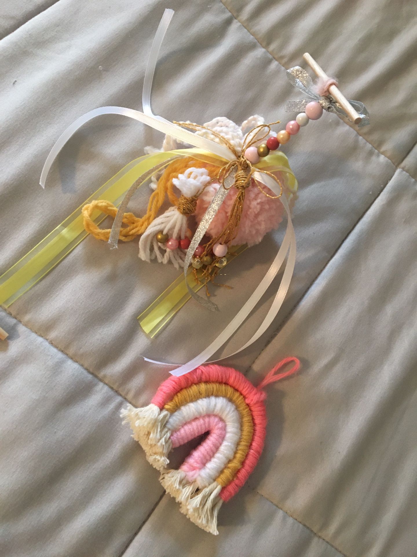 Handmade Rainbow Wall Hanging/Keychain/Car Ornament