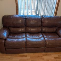 Leather Sofa & Love Seat