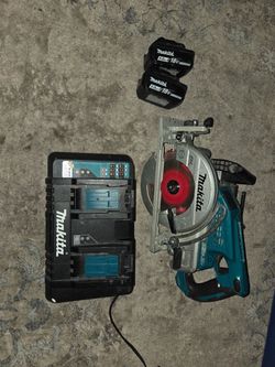 Makita 36V Cordless Circular Saw with Batteries and Charger