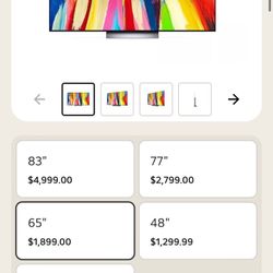 $800 LG 65' C2 4k oled eveo