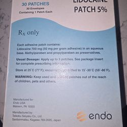 Lidocaine patches