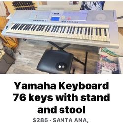 Yamaha Keyboard 76 Keys With Stool And Stand