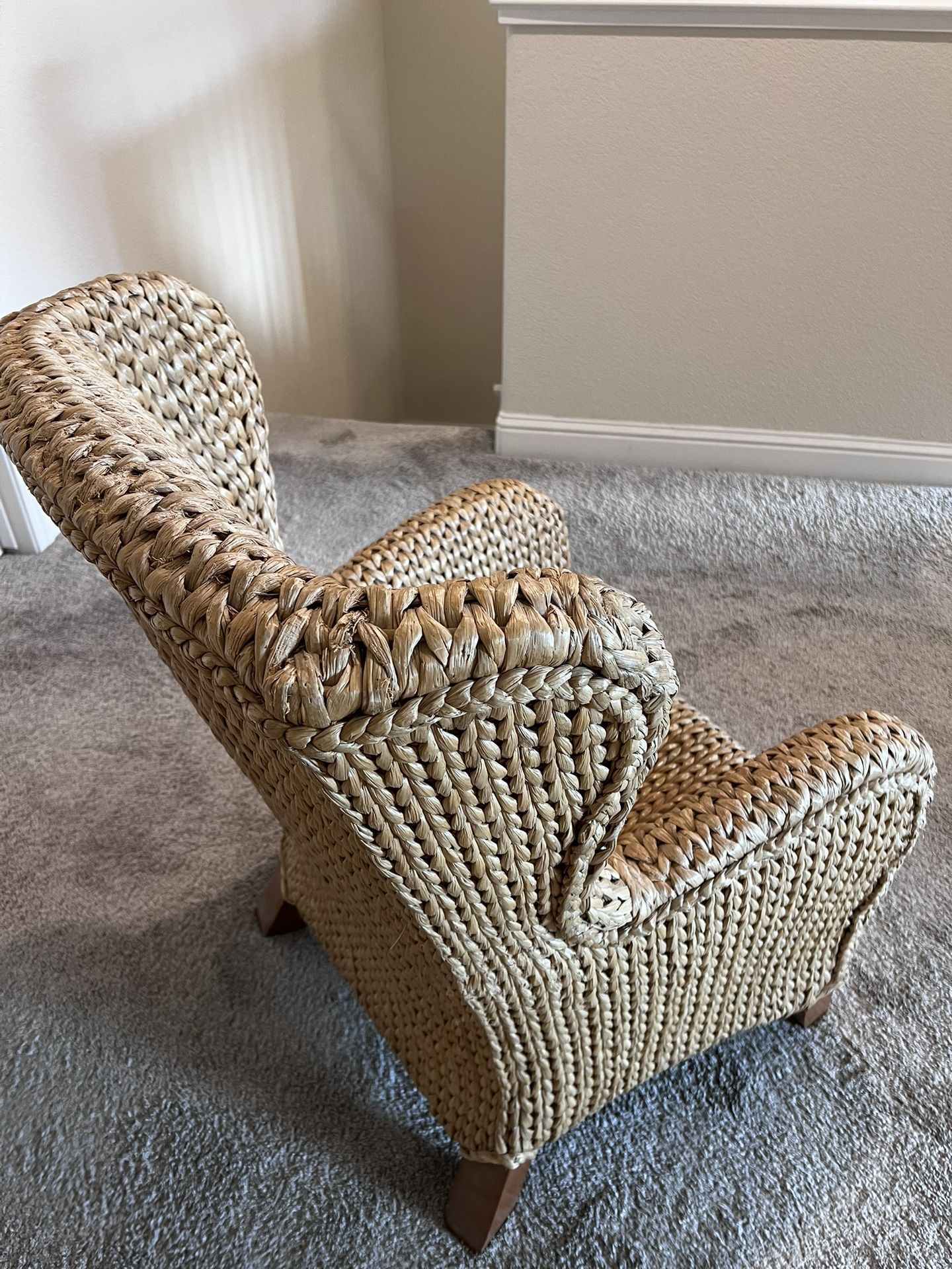 Seagrass Wingback Chair ( Pottery Barn )