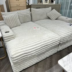 DOUBLE CHAISE SOFA, LIVING ROOM SET, SECTIONAL SOFA CORDUROY