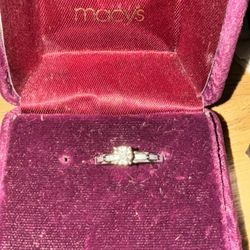 Real Diamond And White Gold Promise Ring Or Engagement Ring